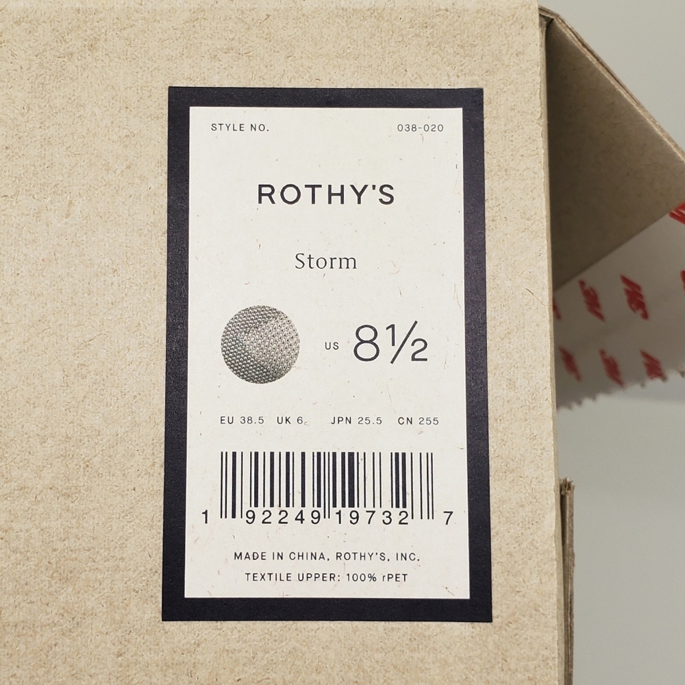 Rothy’s THE LACE UP SNEAKER Storm Gray Grey Women’s Size 8.5 NEW in Box - Picture 8 of 8